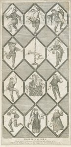 Fenêtre en verre de Betley - Danseurs de Morris : gravure, nd [?18ème siècle] - Charles Grignion