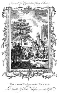 Le roi Richard II apaise les rebelles à la mort de Wat Tyler, Smithfield, 19e siècle