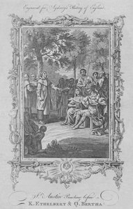 Saint Augustin prêchant devant le roi Ethelbert et la reine Bertha, 1773 - Charles Grignion
