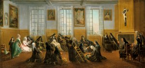 Les Carmélites dans la salle de chauffe, milieu du 18e siècle - Charles Guillot