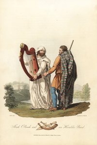 Ollamh irlandais et un barde héraldique, époque pré-romaine, 1821