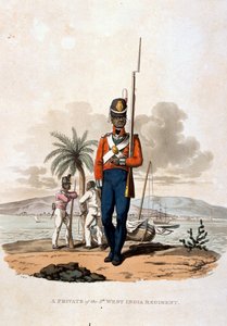Un soldat du 5e régiment des Antilles, de 