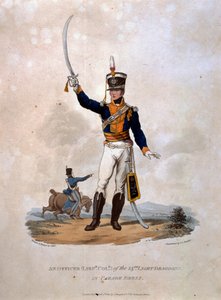 Un officier des 14e Dragons Légers en tenue de parade, de 