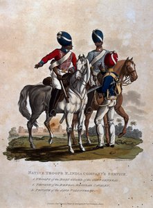 Troupes indigènes, service de la Compagnie des Indes orientales, troupes de la garde du corps du gouverneur général, soldat du régulier du Bengale, de 