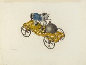 Jouet en métal : Poney sonneur de cloche - Charles Henning