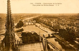 La Seine depuis Notre-Dame, Paris, Seine, Île-de-France, France - Augustus Kollner