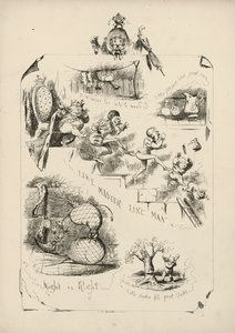 Page des Proverbes avec des illustrations de Charles H Bennett - Charles Henry (after) Bennett