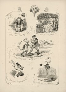 Page des Proverbes avec des illustrations de Charles H Bennett - Charles Henry (after) Bennett