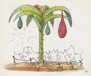 Bonshommes bâtons dansant autour d