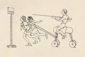 Garçons jouant à la quintaine, Romance d