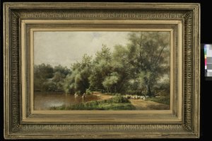 Lavage des moutons à Long Island, 1874 - Charles Henry Miller