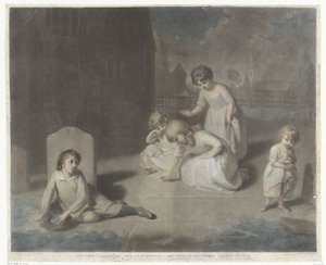 Enfants dans un cimetière