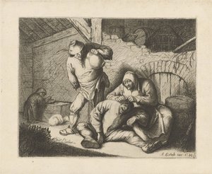Femme épouillant un homme - Charles Howard Hodges