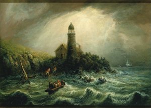 Vue sur le phare du Cap Poge