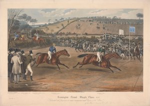 Une de quatre : Leamington Grand Steeple Chase ... 1837. Planche 4. Marqs de Waterford sur Monarch ... - Charles Hunt