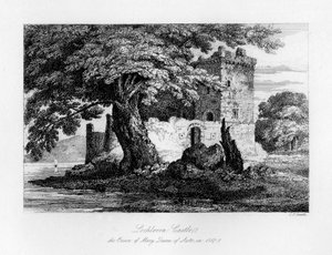 Château de Lochleven, Écosse, la prison de Marie, reine des Écossais, 1840 - Charles J. Smith