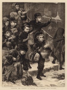 Nourrir les affamés, une esquisse dans une soupe populaire de Londres - Charles J. Staniland