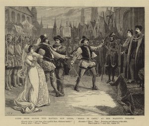 Scène de la nouvelle opéra de Signor Tito Mattei, Maria Di Gand, au théâtre de Sa Majesté - Charles J. Staniland