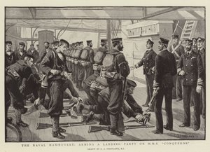 Les manœuvres navales, armement d