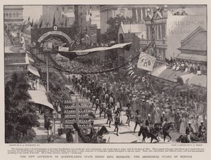 Entrée officielle du nouveau gouverneur du Queensland à Brisbane, la garde d