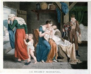 La mort du bébé confié à une nourrice, gravée par Delegorgue