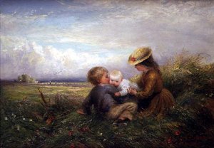 Enfants dans un champ