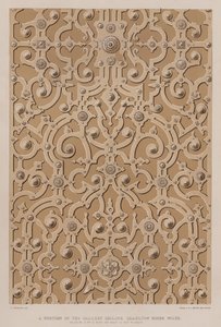 Une partie du plafond de la galerie, Charlton House, Wilts, le plafond fait 17 pieds de large et environ 115 pieds de long - Charles James Richardson