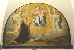 Vierge remettant le rosaire à San Damiano - Charles Jean Baptiste Besson