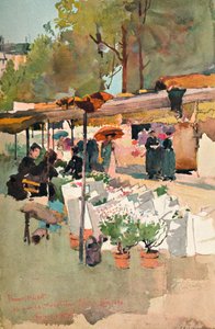 Marché aux fleurs Paris - Charles John Watson