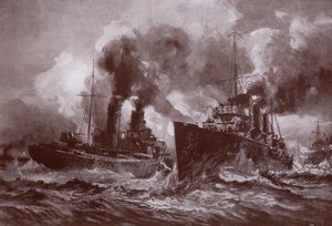 Un combat avec un destroyer - Charles John de (after) Lacy