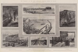 Le progrès des nouveaux travaux du port de l