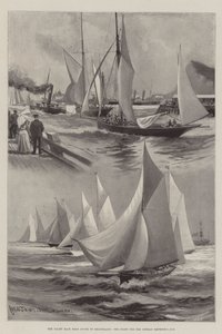 La course de yachts de Douvres à Heligoland, le départ pour la Coupe de l