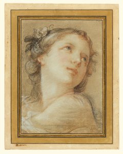 Tête de bacchante - Charles Joseph Natoire