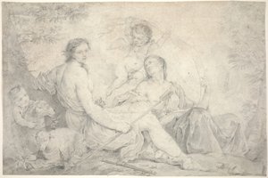 Hestia dans un paysage mythique - Charles Joseph Natoire