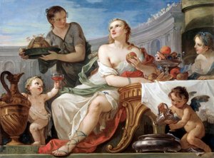 "Le banquet de Psyche" Peinture de Charles Joseph Natoire (Charles-Joseph Natoire - Charles Joseph Natoire