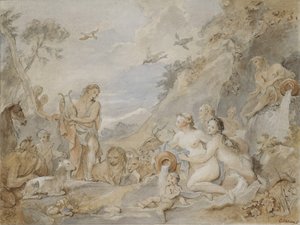 Orphée charmant les nymphes, dryades et animaux, 1757 - Charles Joseph Natoire