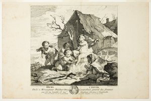 Hiver, planche quatre de Les Quatre Saisons - Charles Joseph Natoire
