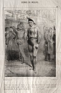 Scènes de mœurs : Voyez-vous, cette queuse de Pamela qui me cajole pendant toute la semaine pour que je la mène au bal... - Charles Joseph Traviès de Villers