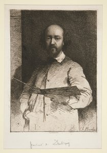 Portrait de Daubigny - Charles Joshua Chaplin