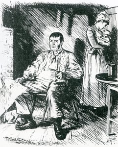Illustration "A Real Hard Case" pour "Punch", 1875 (gravure) - Charles Keene