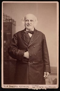 Portrait du révérend Samuel Kramer 1808-1891, avant 1891