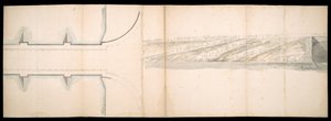 Conceptions du pont projeté sur la Tamise à Londres, BL Maps C.49.e.76