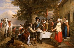 La veille de la bataille de Edge Hill, 1642, 1845