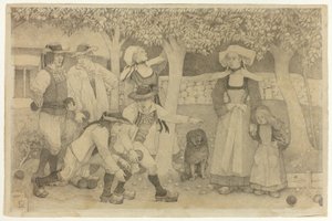 Joueurs de pétanque en Bretagne