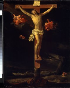 La crucifixion. On peut lire l