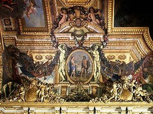 La rencontre des deux mers, peinture de plafond de la Galerie des Glaces