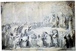 Les ambassadeurs siamois devant le roi, 1686 - Charles Le Brun