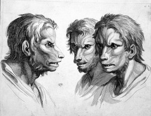 Trois visages de loup-garou - par Le Brun