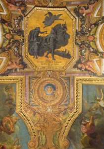 Guerre pour les Droits de la Reine en 1667, Peinture au Plafond de la Galerie des Glaces - Charles Le Brun