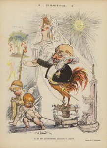Un grand mariage. Illustration pour Le Rire - Charles Leandre